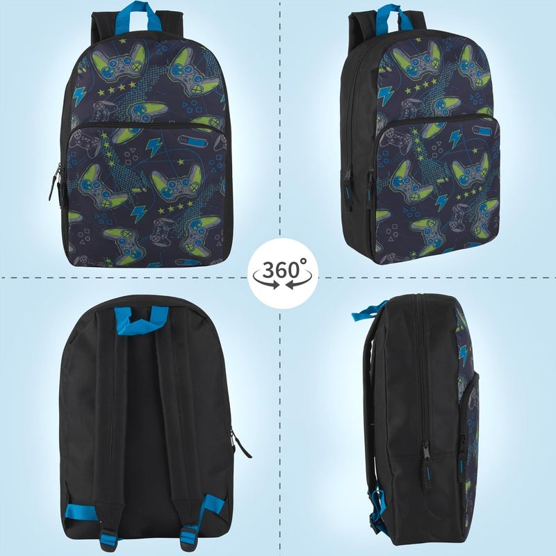 Trailmaker Fun School Backpack for Elementary Middle School Girls and Boys | 17 Inch Printed Backpacks for School Kids, Travel (You've Got Game) - Image 3